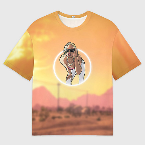 Мужская футболка оверсайз Girl - San Andreas / 3D-принт – фото 1