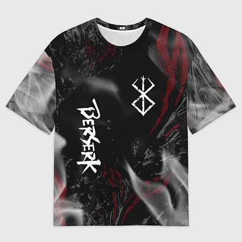 Мужская футболка оверсайз Берсерк - пламя / 3D-принт – фото 1