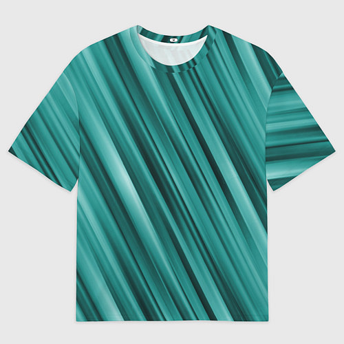 Мужская футболка оверсайз Лазурные волны / 3D-принт – фото 1