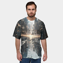 Футболка оверсайз мужская Сюрреализм абстракция, цвет: 3D-принт — фото 2