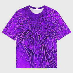Футболка оверсайз мужская Фиолетовый симбионт абстракция, цвет: 3D-принт