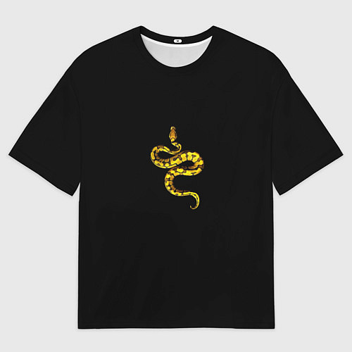 Мужская футболка оверсайз Символ Нового 2025 года змея / 3D-принт – фото 1