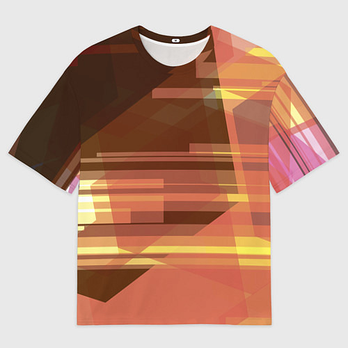 Мужская футболка оверсайз Оттенки заката / 3D-принт – фото 1