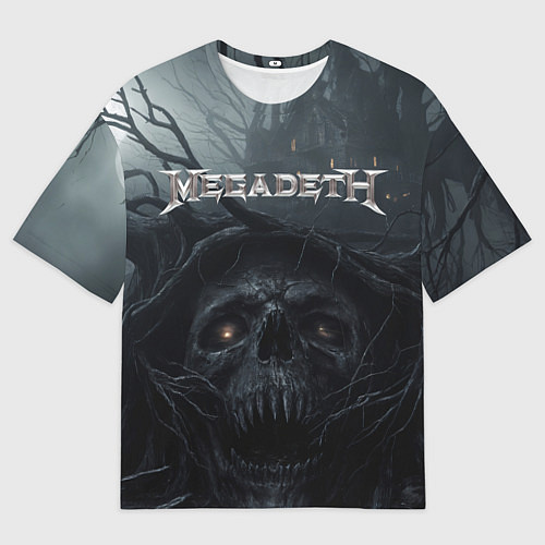 Мужская футболка оверсайз Megadeth череп под деревом / 3D-принт – фото 1
