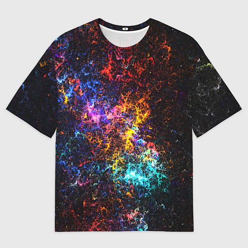 Мужская футболка оверсайз Космические краски текстура / 3D-принт – фото 1