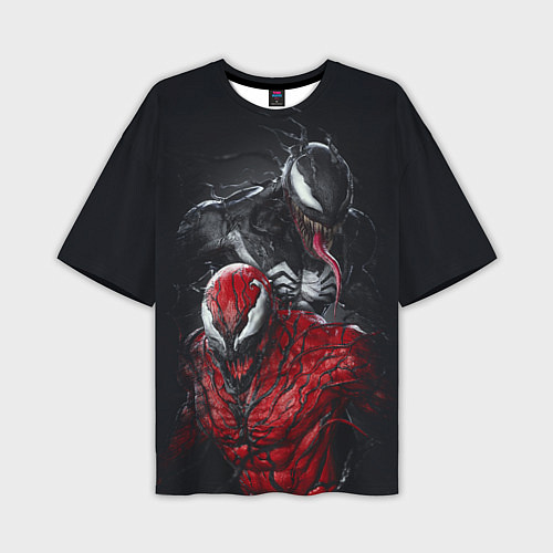 Мужская футболка оверсайз Venom and Carnage / 3D-принт – фото 1