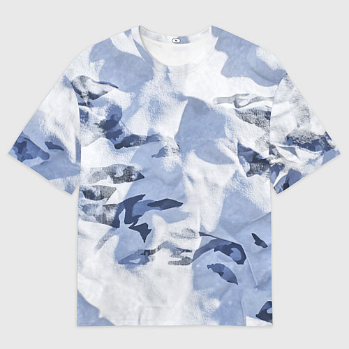Мужская футболка оверсайз Альпийский камуфляж / 3D-принт – фото 1
