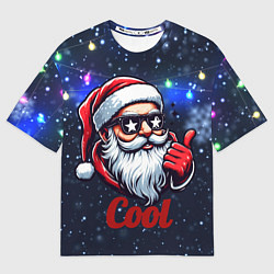 Футболка оверсайз мужская Cool Santa in glasses, цвет: 3D-принт