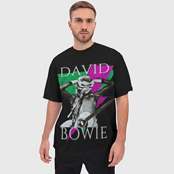Футболка оверсайз мужская David Bowie - hand goggles, цвет: 3D-принт — фото 2