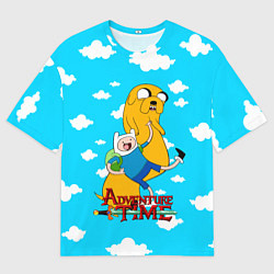 Мужская футболка оверсайз Время приключений