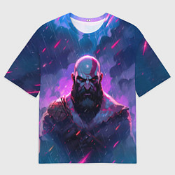 Футболка оверсайз мужская Kratos - neon rain, цвет: 3D-принт