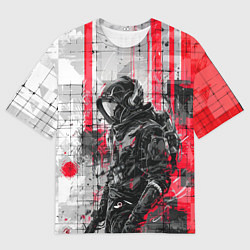 Футболка оверсайз мужская Футуристичный андроид-путешественник, цвет: 3D-принт