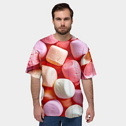 Футболка оверсайз мужская Маршмэллоу, цвет: 3D-принт — фото 2