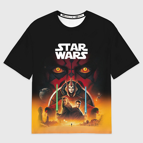Мужская футболка оверсайз Звездные войны - Скрытая угроза / 3D-принт – фото 1