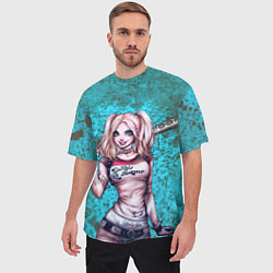 Футболка оверсайз мужская Harley Quinn, цвет: 3D-принт — фото 2