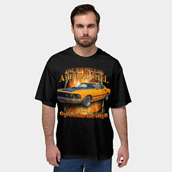 Футболка оверсайз мужская Форд Мустанг, цвет: 3D-принт — фото 2