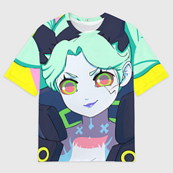 Мужская футболка оверсайз Ребекка - киберпанк