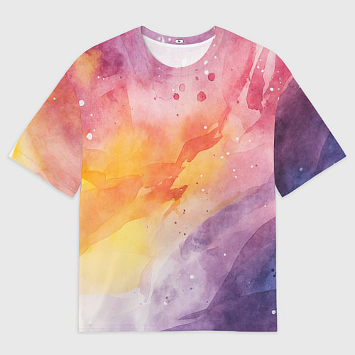 Мужская футболка оверсайз Краски акварели / 3D-принт – фото 1