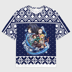 Мужская футболка оверсайз Demon slayer sweater