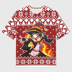 Мужская футболка оверсайз Мегумин свитер новогодний