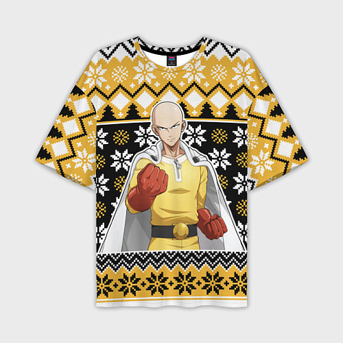 Мужская футболка оверсайз One-Punch Man sweater / 3D-принт – фото 1