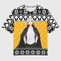 Мужская футболка оверсайз Свитер новогодний Майки