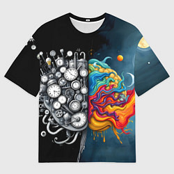 Мужская футболка оверсайз Креативный мозг