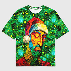 Футболка оверсайз мужская Ded Moroz: pop-art-brut-nouveau pointillism, цвет: 3D-принт