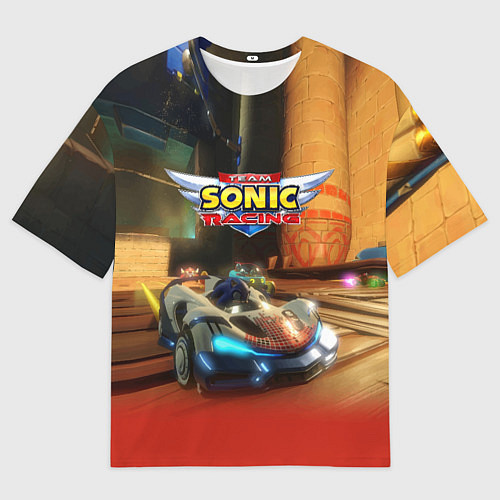 Мужская футболка оверсайз Team Sonic racing - video game / 3D-принт – фото 1