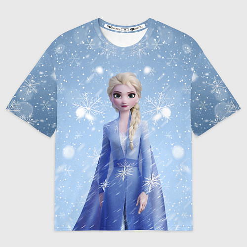 Мужская футболка оверсайз Королева Эльза из Холодного сердца / 3D-принт – фото 1