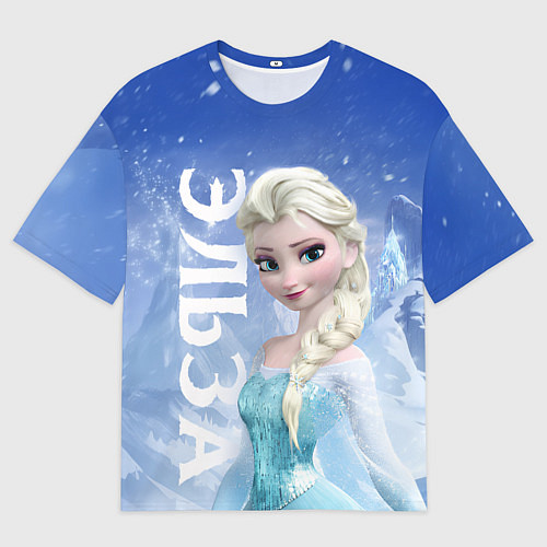 Мужская футболка оверсайз Эльза из Холодного сердца / 3D-принт – фото 1