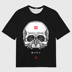 Мужская футболка оверсайз 30 Seconds to Mars: Логотип черепа