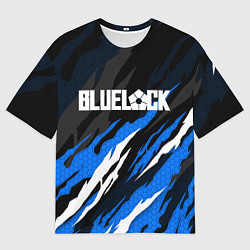 Мужская футболка оверсайз Блюлок - синий языки