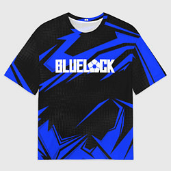 Мужская футболка оверсайз Блюлок - синяя абстракция