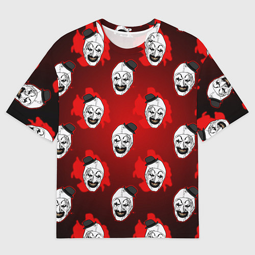 Мужская футболка оверсайз Funny clown Art in blood / 3D-принт – фото 1