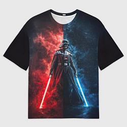 Мужская футболка оверсайз Дарт Вейдер - две стороны силы