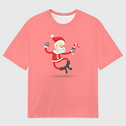 Мужская футболка оверсайз Весёлый санта