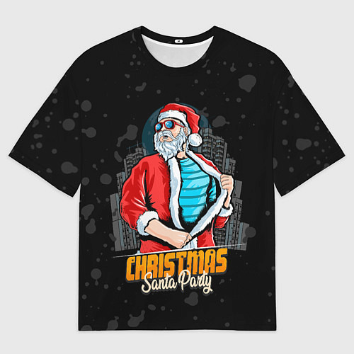 Мужская футболка оверсайз Санта клаус пати / 3D-принт – фото 1