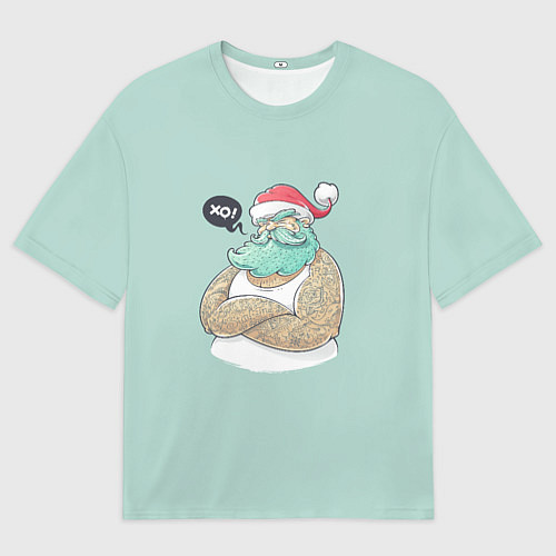 Мужская футболка оверсайз Современный дед мороз / 3D-принт – фото 1