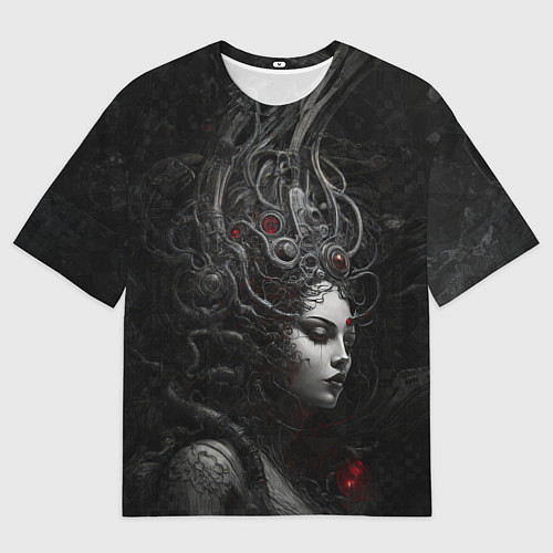 Мужская футболка оверсайз Биокибернетическая ведьма / 3D-принт – фото 1