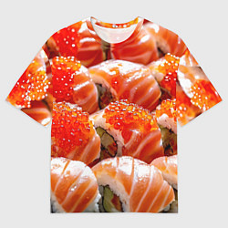 Футболка оверсайз мужская Ролл Филадельфия, цвет: 3D-принт