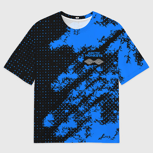 Мужская футболка оверсайз Arctic Monkeys - Синий камуфляж / 3D-принт – фото 1