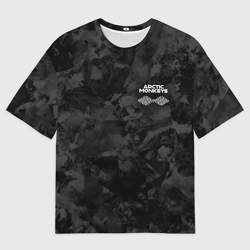 Мужская футболка оверсайз Arctic Monkeys - серый тайдай / 3D-принт – фото 1