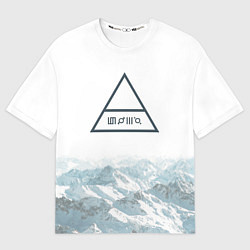 Мужская футболка оверсайз 30 Seconds to Mars - рок группа