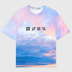 Мужская футболка оверсайз 30 Seconds to Mars - закат