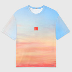 Мужская футболка оверсайз 30 Seconds to Mars - рассвет