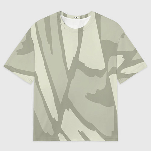 Мужская футболка оверсайз Серо-зеленая абстрактная текстура / 3D-принт – фото 1