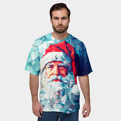Футболка оверсайз мужская Дед Мороз хрустальный, цвет: 3D-принт — фото 2