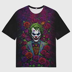 Футболка оверсайз мужская Joker - roses, цвет: 3D-принт