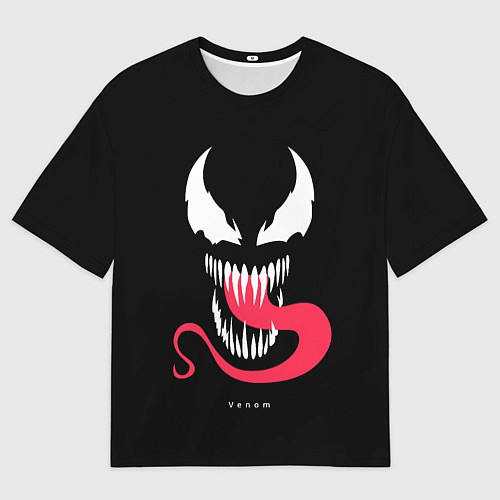 Мужская футболка оверсайз Веном с языком / 3D-принт – фото 1